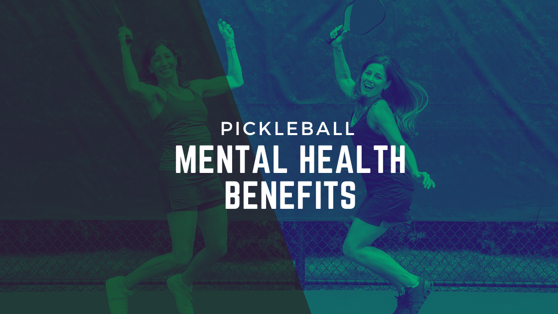 Pickleball Mental health Benefits: 2 female pickleball players dancing.