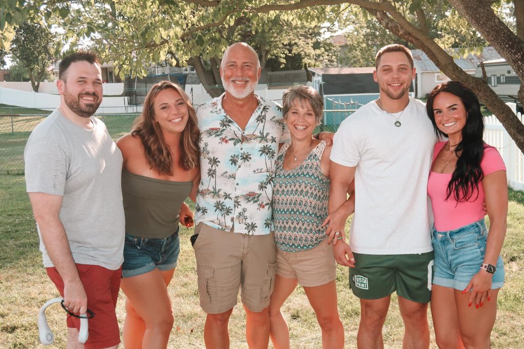 Metastatic prostate cancer survivor Bryan with his family